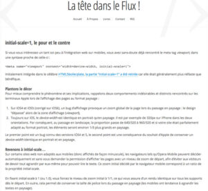 [HTML] initial-scale=1, le pour et le contre - Julie Pirio